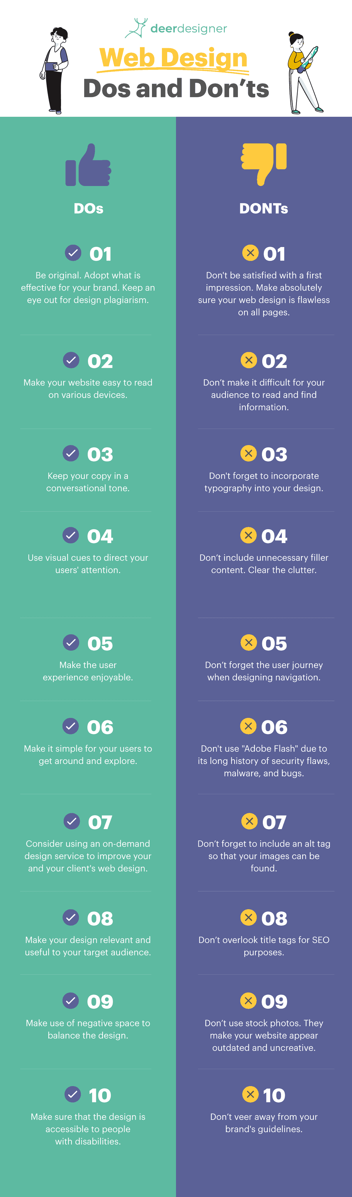 web design dos and donts infographic web design tips