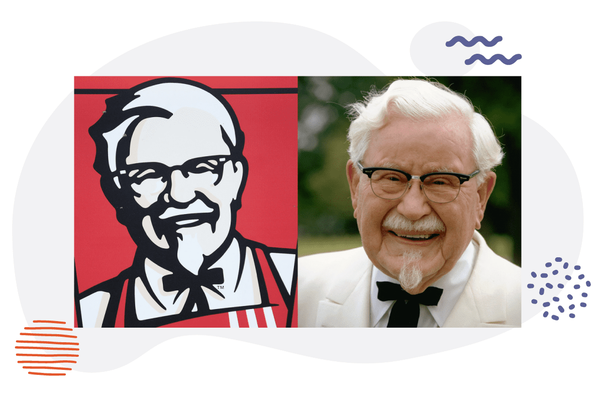 the real person behind the KFC logo