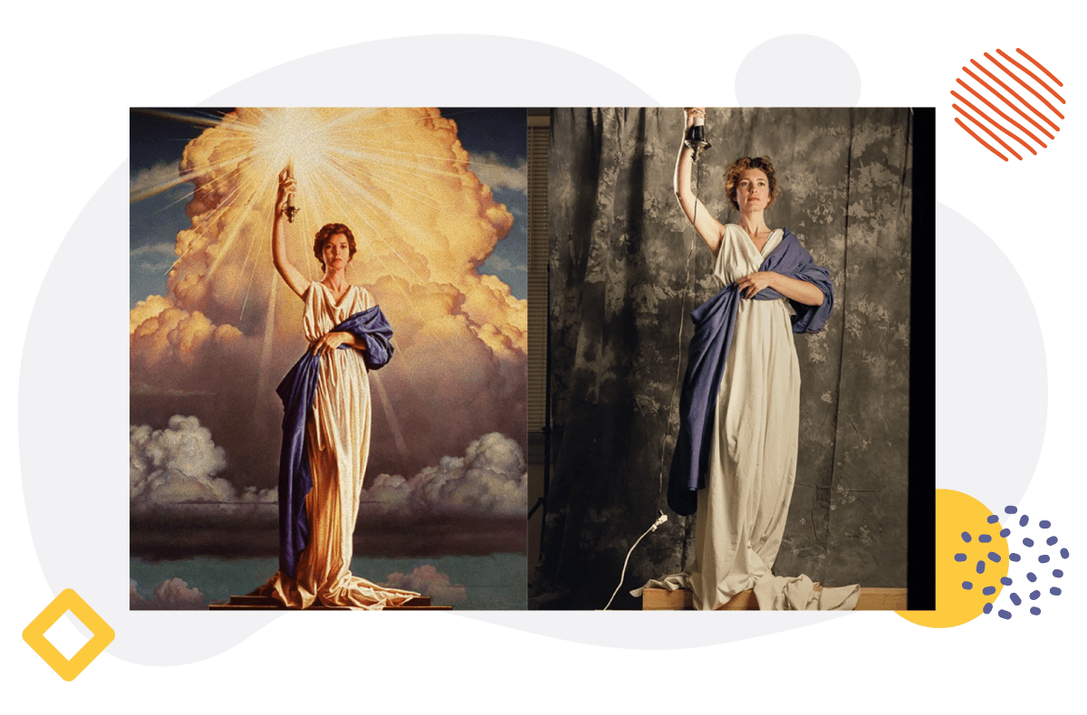 the real person behind the Columbia Pictures logo