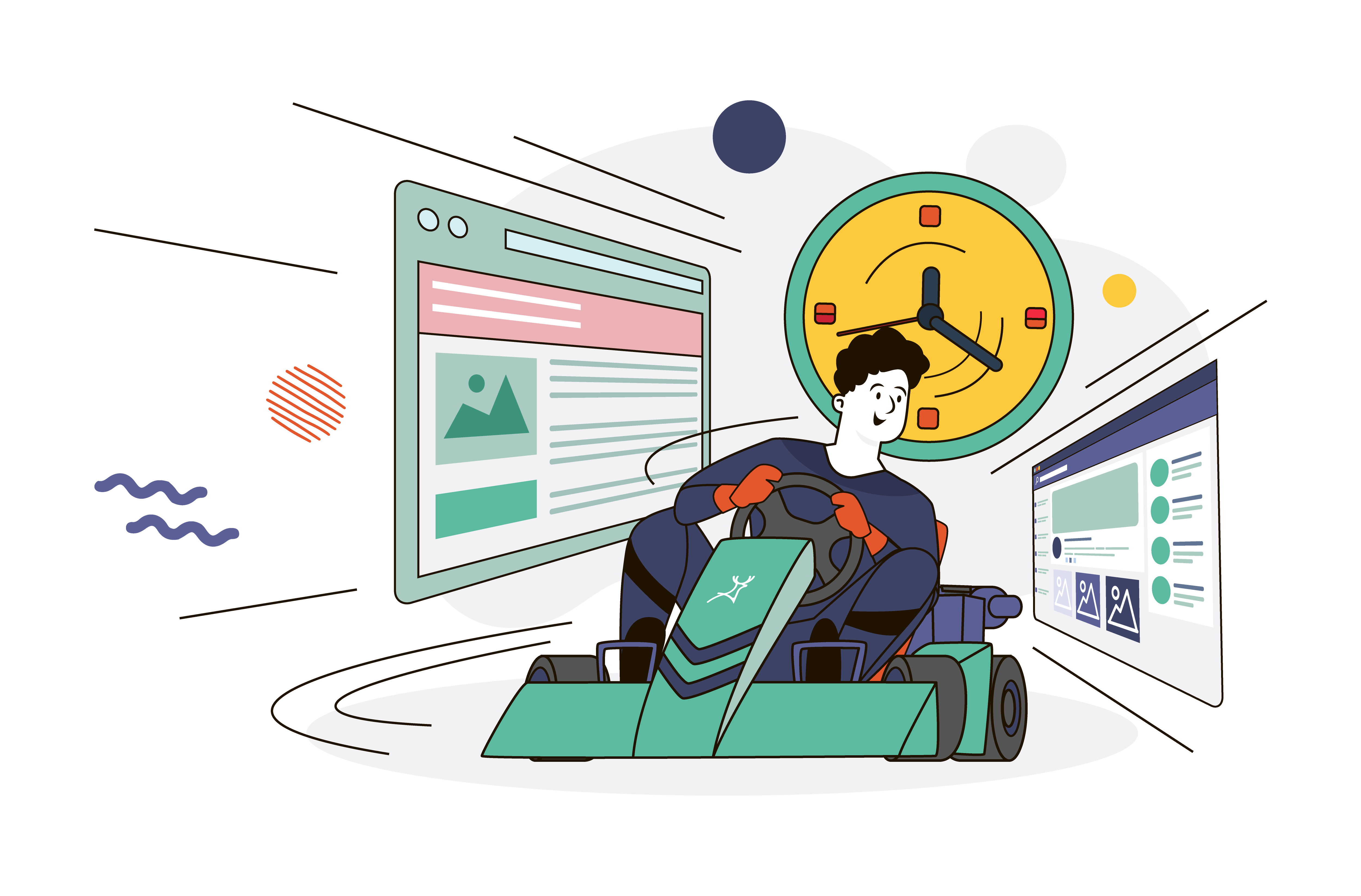 race car driver speed design website