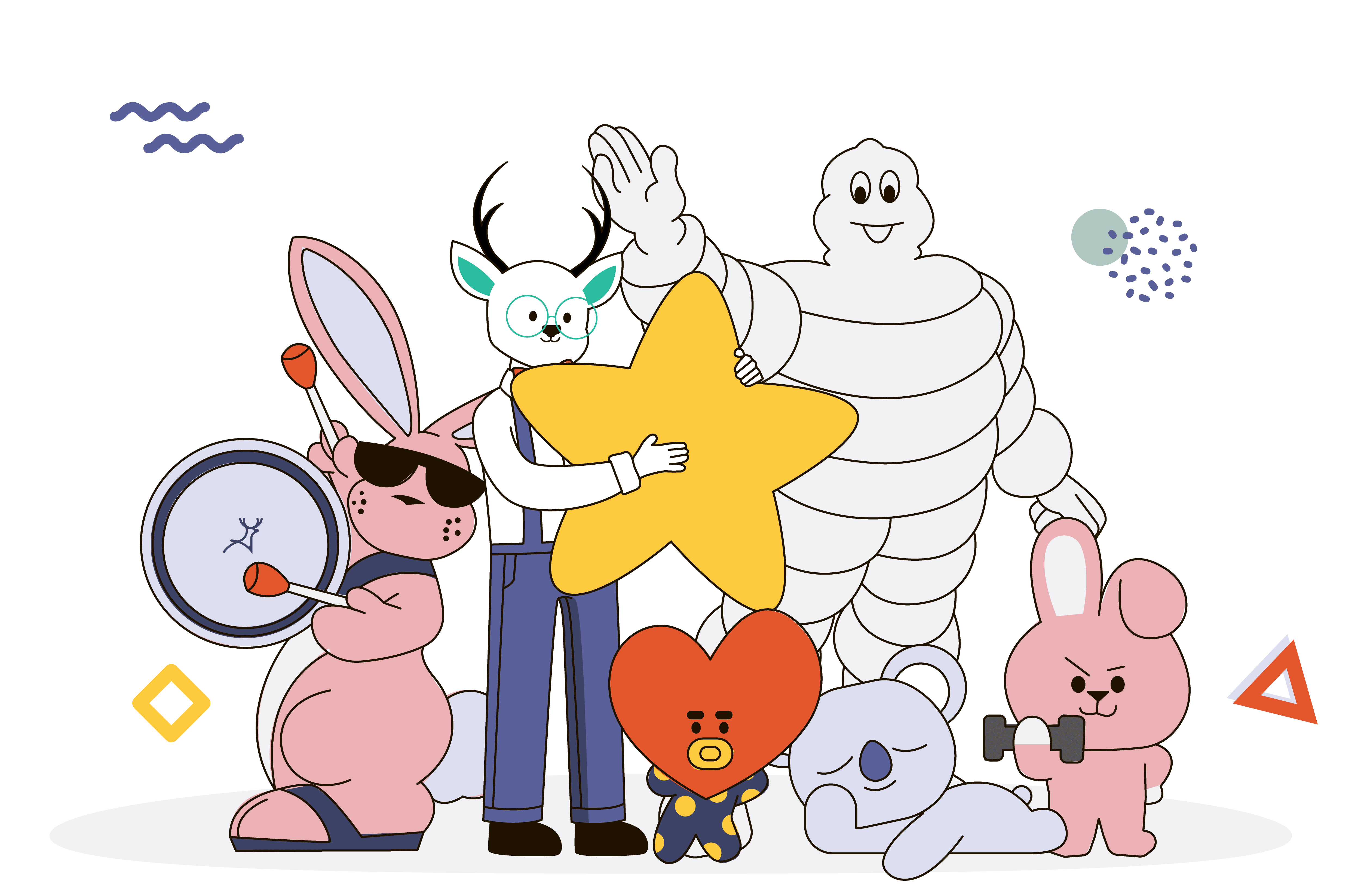 #mktng321 - Deer Designer Mascot Michelin Energizer Bunny BTS BT21 Cooky Tata Koya