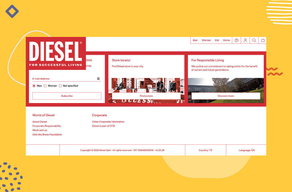 web design layout sample - box based layout