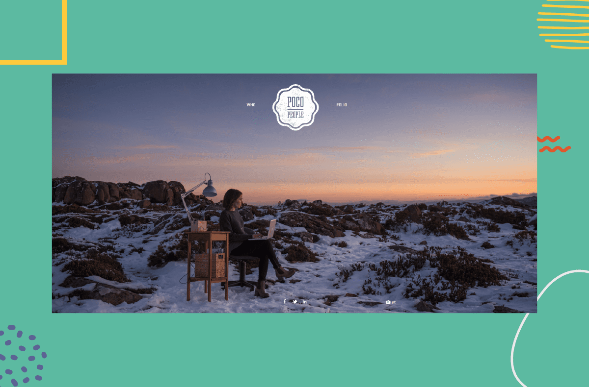 web design layout sample - full screen layout