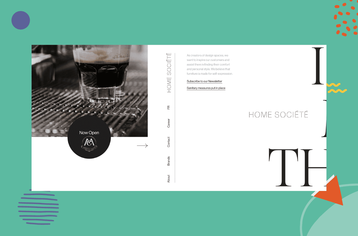 web design layout sample - asymmetrical layout
