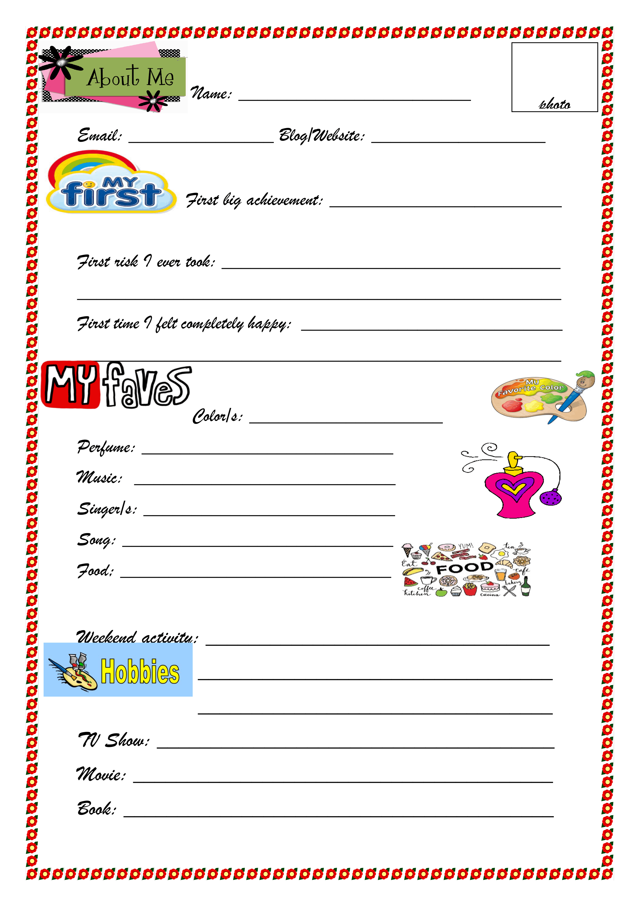 Slam Book Page